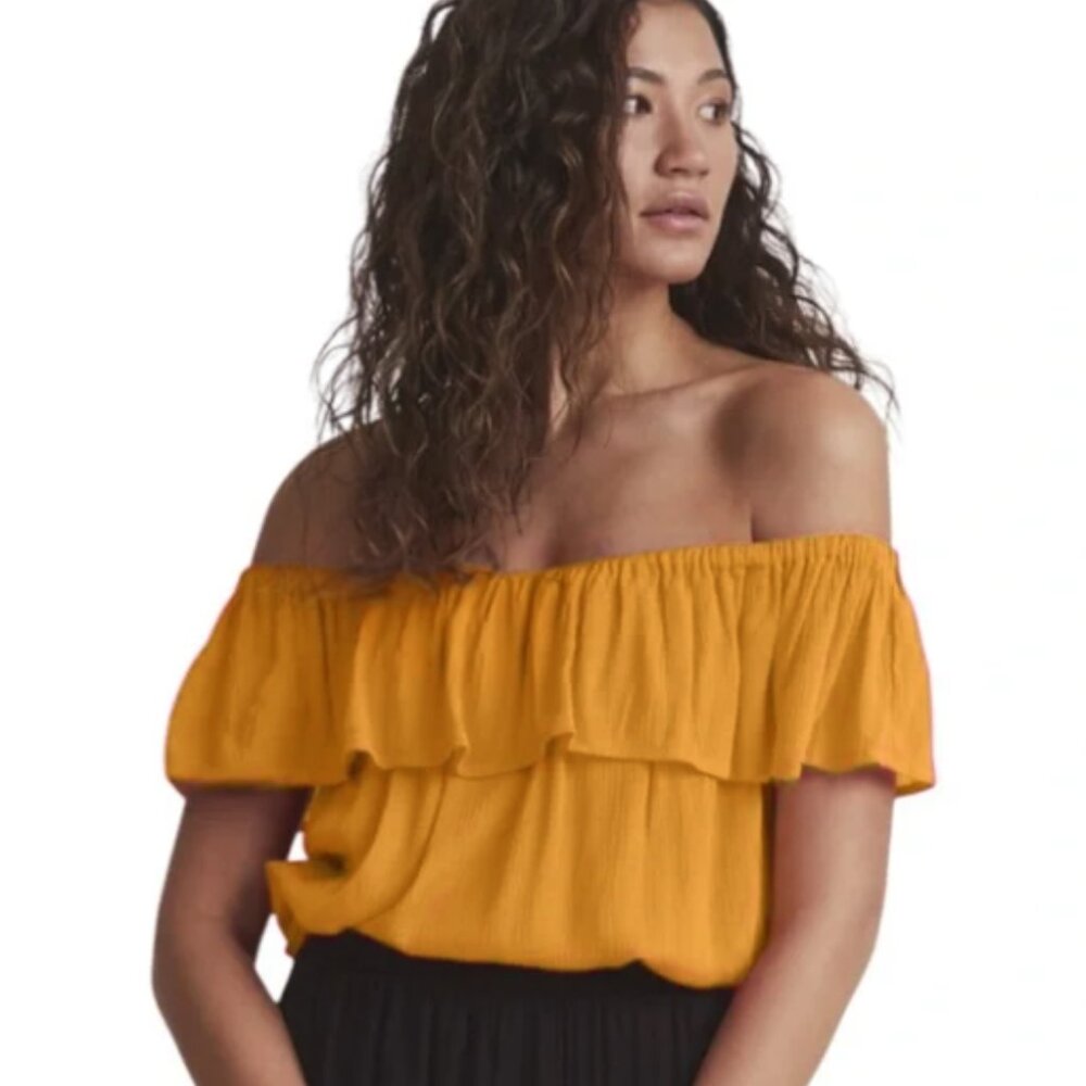 Ichi Ihmarakech Off-Shoulder Blouse Size Small